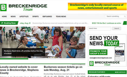 Locally owned website to cover news in Breckenridge, Stephens County