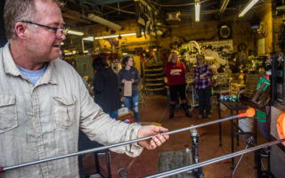 Chuck Wells creates custom glass ornaments