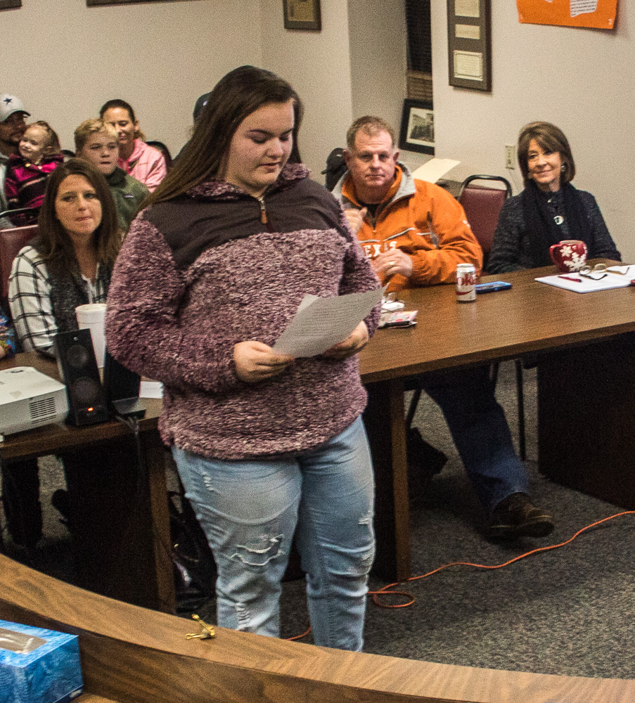 Students show appreciation for school board at meeting Breckenridge Texan