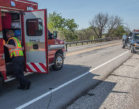 Afternoon accident damages pickup on U.S. 183 North