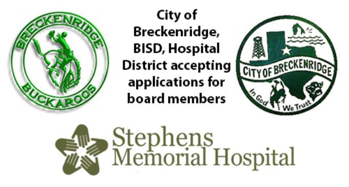 City, school district and hospital district taking applications for board members