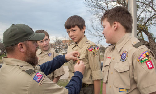 Local Boy Scouts present first award in re-established troop