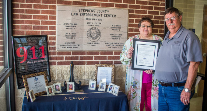 Stephens County Commissioners honor 9-1-1 dispatchers