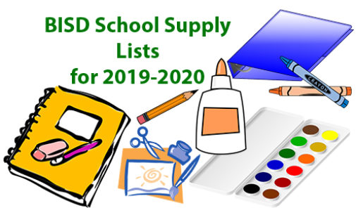 BISD releases school supply lists for 2019-2020 academic year
