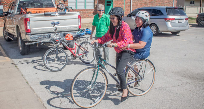 Visiting South Elementary teachers receive bikes to get around Breckenridge