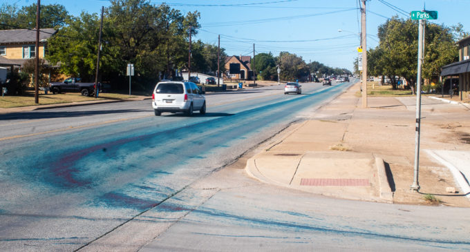 The case of the mysterious blue streak on Walker Street solved