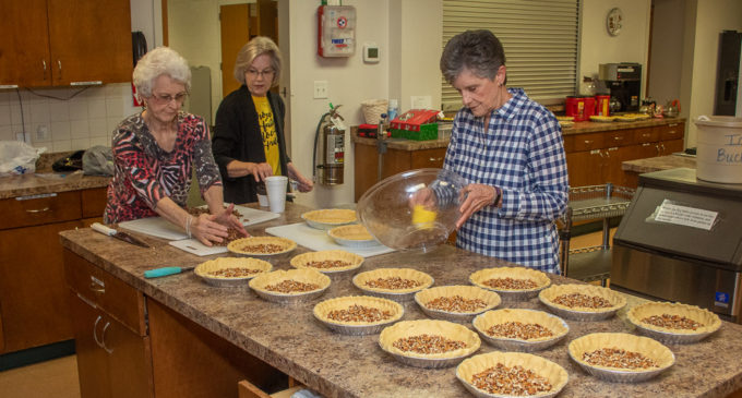 FUMC members bake pies in preparation for annual Turkey Dinner