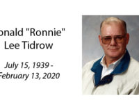 Ronald ‘Ronnie’ Lee Tidrow