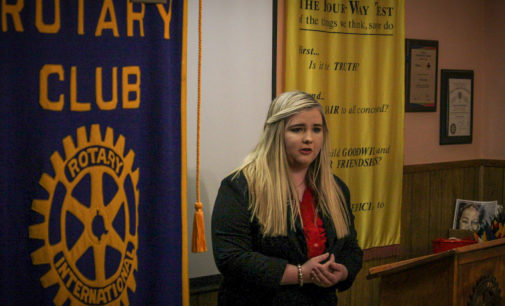 Kaitlyn  Crook takes top honors in local Rotary Club speech contest