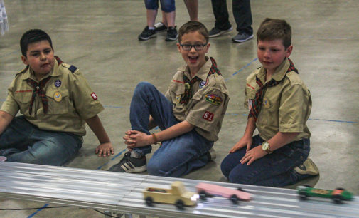 Local Cub Scouts debut new track at this year’s Pinewood Derby