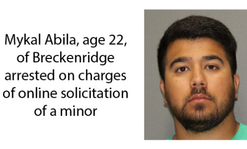 Breckenridge man arrested on Friday on charges of online solicitation of a minor