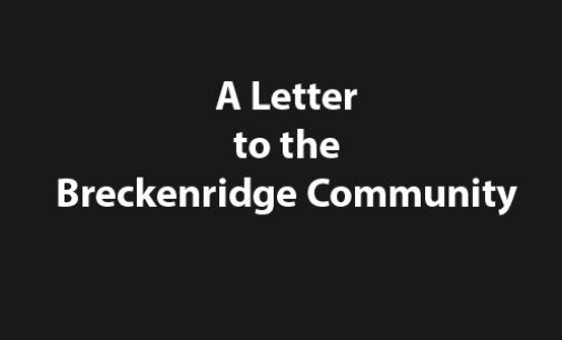 Letter to the Breckenridge Community