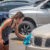 BHS Varsity Cheerleaders brave hot temperatures for car wash fundraiser