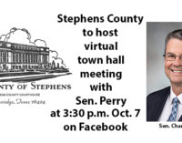 Stephens County to host virtual town hall meeting with Sen. Charles Perry