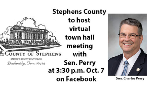 Stephens County to host virtual town hall meeting with Sen. Charles Perry
