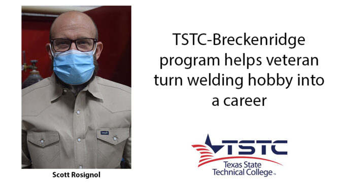 Veteran plans to turn weekend welding hobby into second career with TSTC certificate