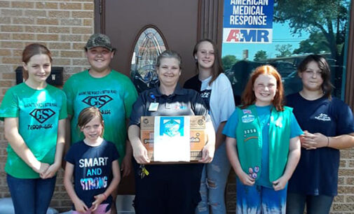 Breckenridge Girl Scouts deliver donated cookies to Hometown Heroes
