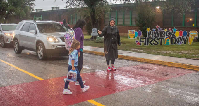 Breckenridge students get soggy start to new school year