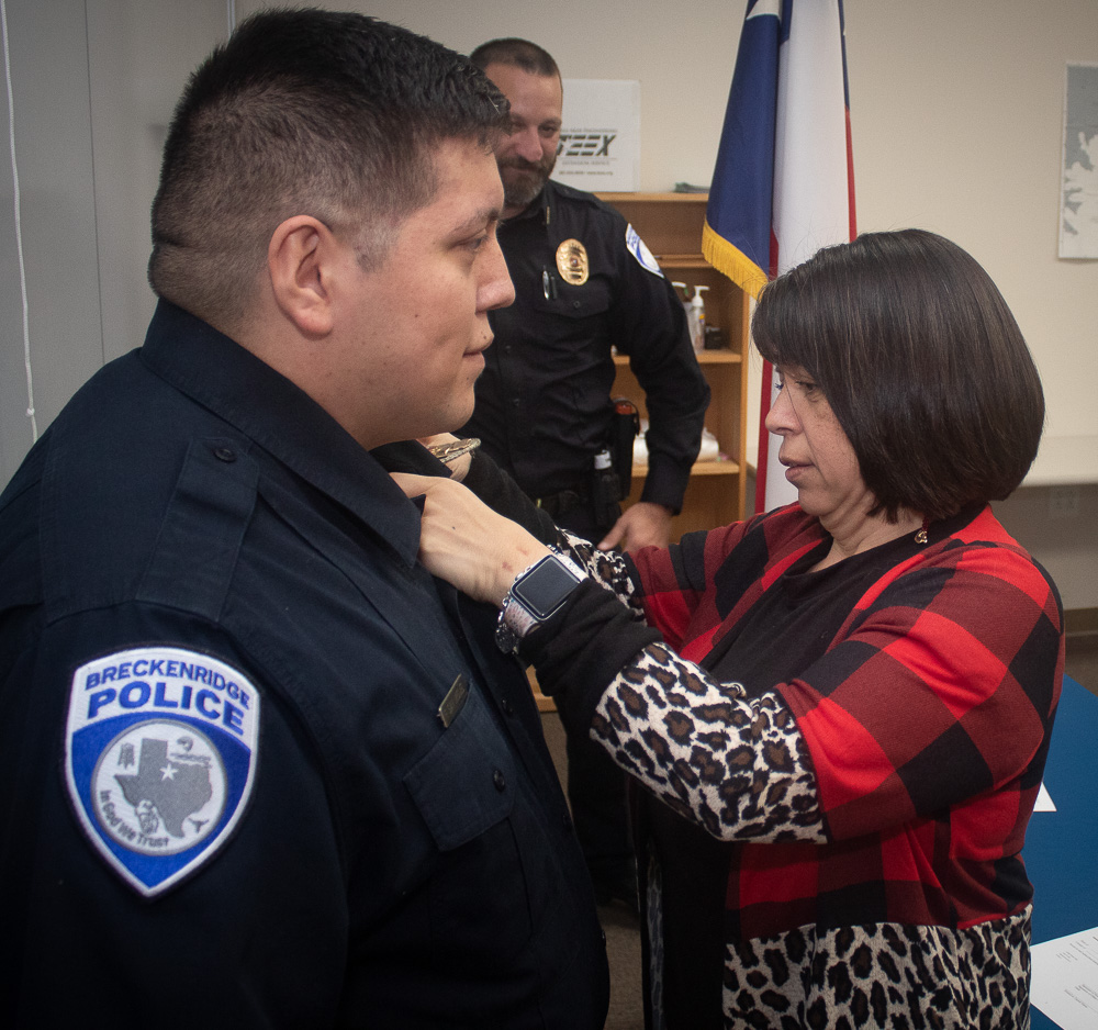 San Miguel sworn in as Breckenridge’s newest police officer