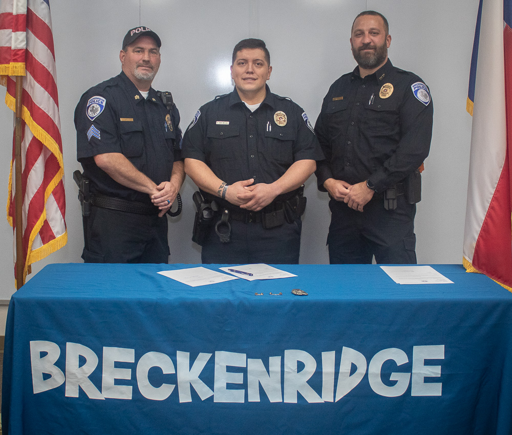 San Miguel sworn in as Breckenridge’s newest police officer