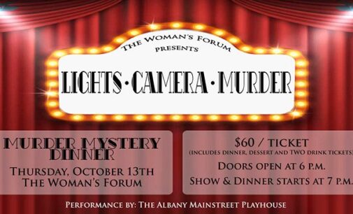 Woman’s Forum to host Murder Mystery Dinner on Thursday, Oct. 13