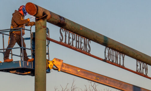 Stephens County ag center gets new sign just in time for annual livestock show, slated for Jan. 5-7