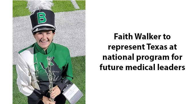 BHS student Faith Walker chosen to attend Congress of Future Medical Leaders