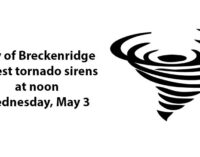 City of Breckenridge to test tornado sirens today, Wednesday, May 3