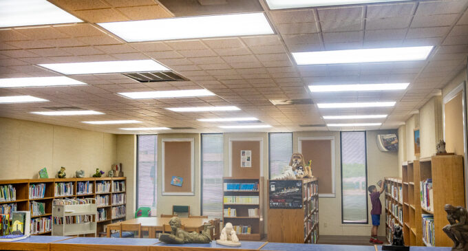 Breckenridge Library gets new LED lighting installed; carpeting to be replaced soon