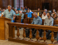 Property owners, wind farm reps speak at public hearing; county commissioners accept application for tax abatements