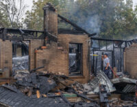 Fire destroys house in 800 block of West Walker