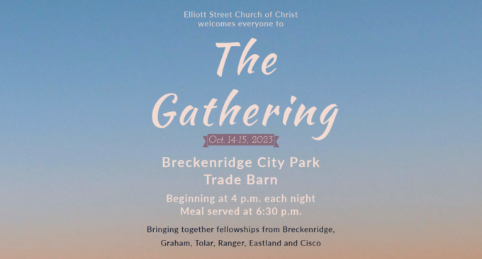 Elliott Street Church of Christ to host second annual The Gathering event on Oct. 14-15
