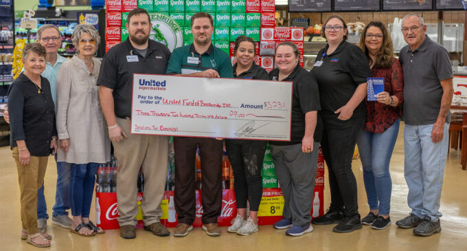 United Fund wraps up fundraising campaign with donation from United Supermarket