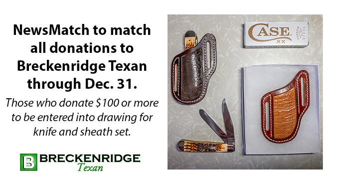 Breckenridge Texan’s fundraising drive ending soon; donations made by Dec. 31 to be doubled