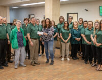 Clear Fork Bank employees unite to make donation to Breckenridge’s United Fund