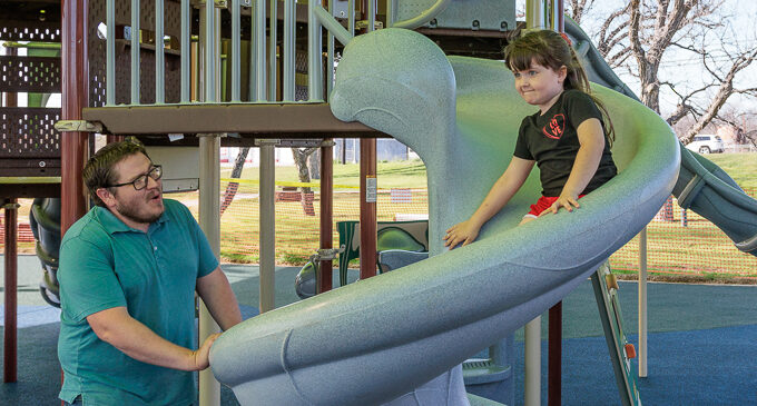 New playground equipment at Breckenridge’s City Park features fun, as well as safety, elements