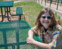Maggie Wunsch’s Eagle Scout project adds new tables to outside dining area at BHS/BJHS