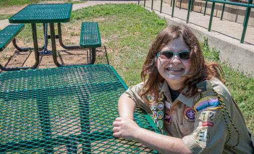 Maggie Wunsch’s Eagle Scout project adds new tables to outside dining area at BHS/BJHS