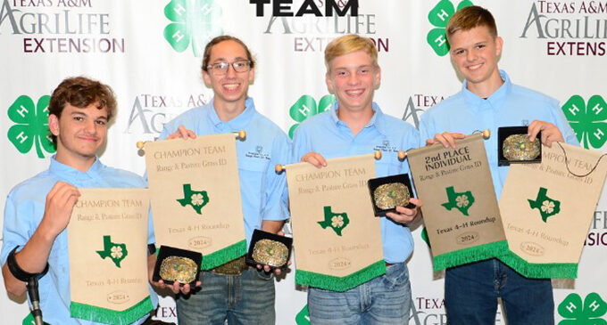 Stephens County team named State Champions at 4-H Roundup; ag students represent Breckenridge throughout year