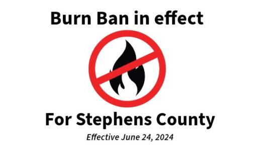 Stephens County enacts burn ban, effective June 24