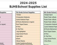 BISD school supply lists available now