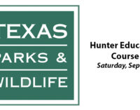 Will Holt to offer TPWD Hunter Education Course on Sept. 21
