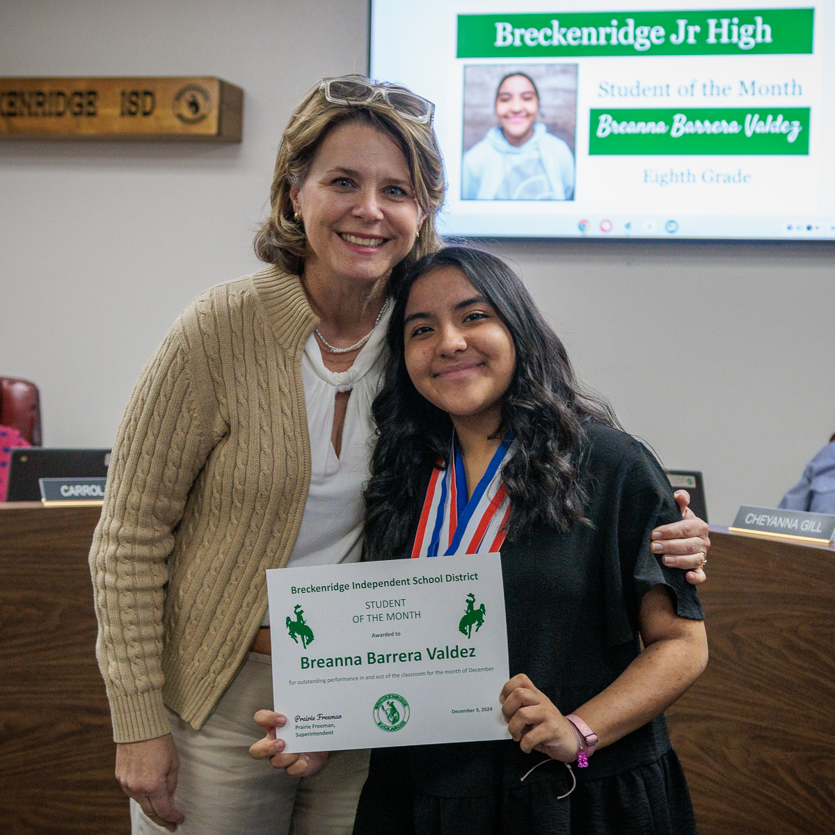 BISD honors Students and Staff of the Month for December - Breckenridge ...
