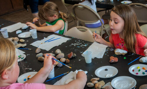 Children’s art workshop spruces up painted rock garden at Breckenridge Fine Arts Center