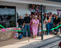 Chelsey McClymond celebrates opening of Agapé Arrangements floral shop with ribbon cutting ceremony