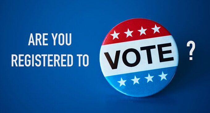 Deadline to register to vote is Monday, Oct. 6