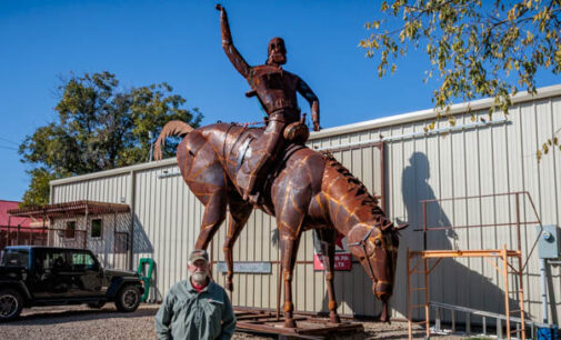 That’s one big Buckaroo: Cindi Woodward commissions artist Joe Barrington to create giant Buckaroo sculpture