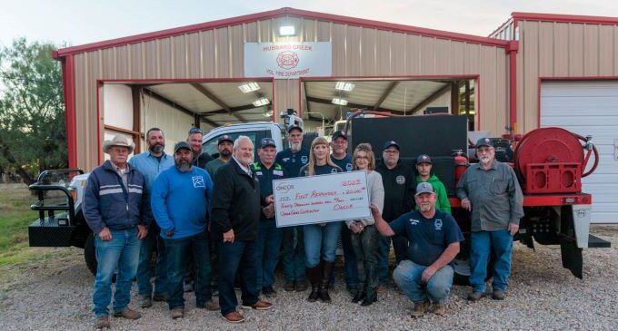 Oncor presents $20,000 grant to Hubbard Creek VFD