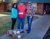 Terry McCoy donates blankets, grabbers to Villa Haven residents; Rotary Club helps with donation