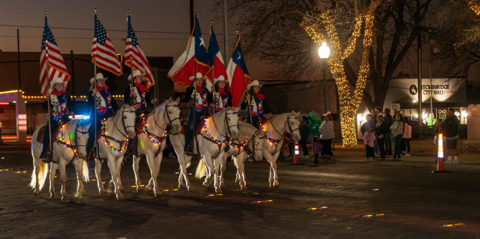 A cowboy Christmas 2025 parade